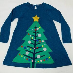 Mini Boden Christmas Tree dress sz 2-3 years EUC smoke free home